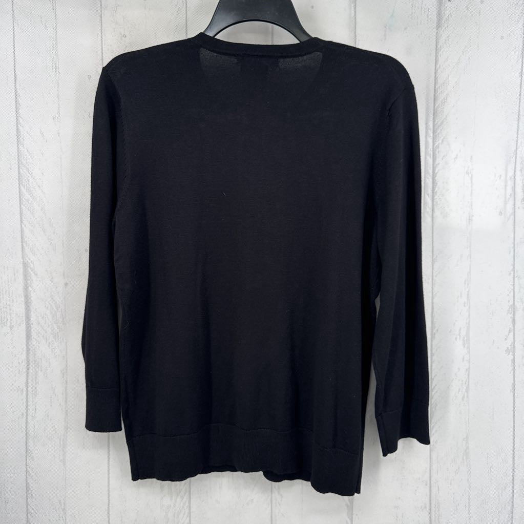 L pearl embelished button down cardi