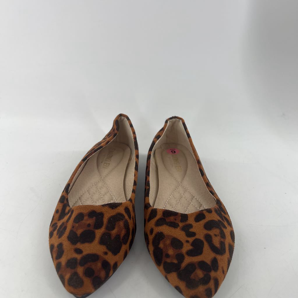 animal print slip-on flats