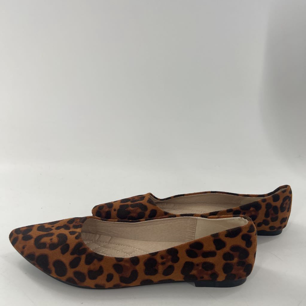 animal print slip-on flats