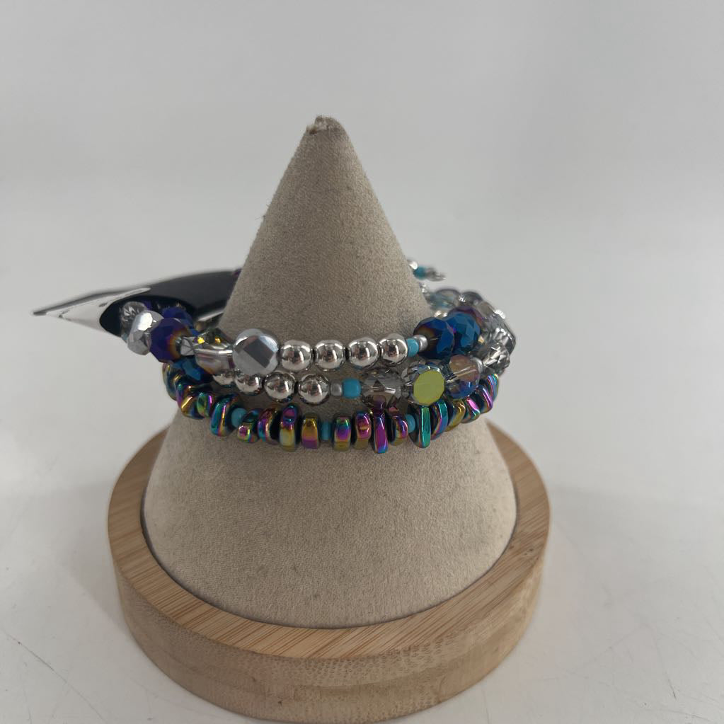 colorful beaded wrap bracelet