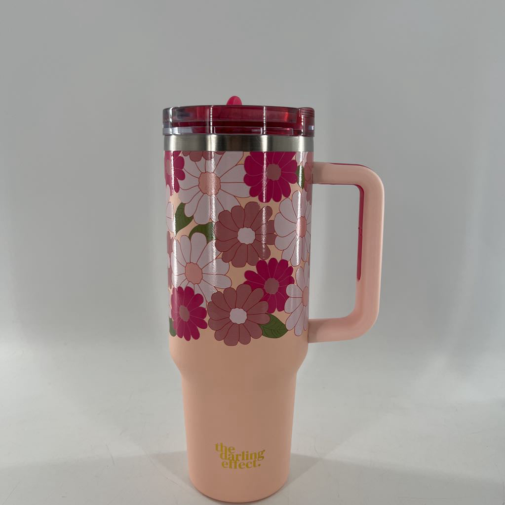 40oz tumbler-pink floral