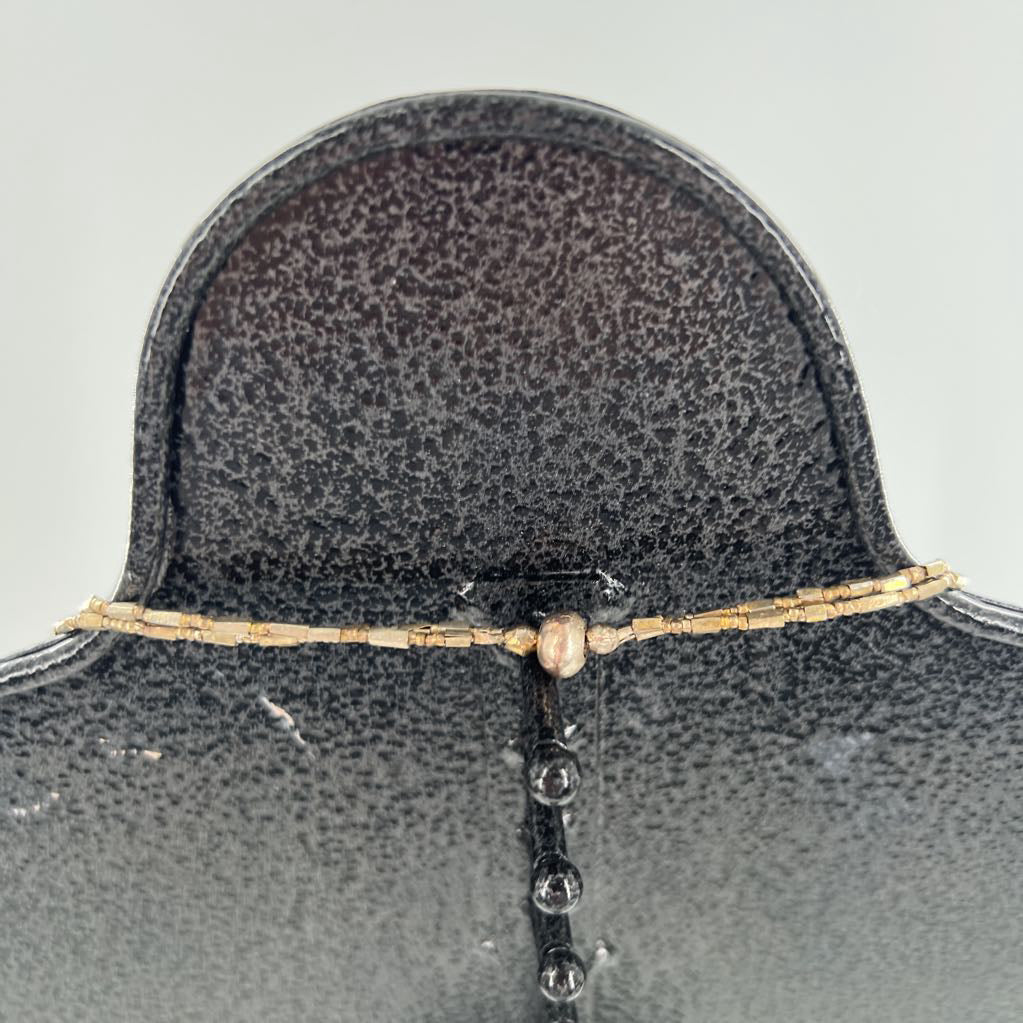 18" gold tone double layer necklace