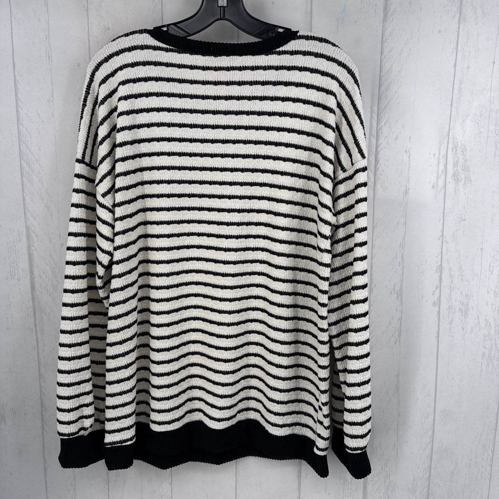 L striped l/s top