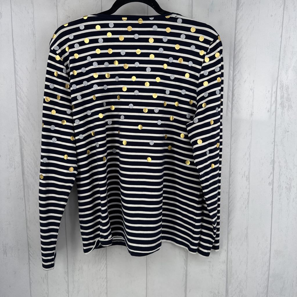 XLp striped w/ metallic dots l/s tee