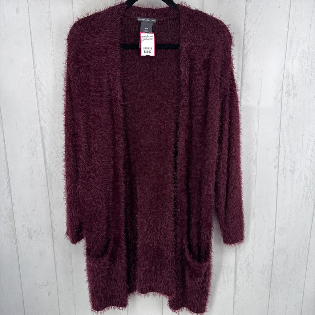 M cozy open front cardi