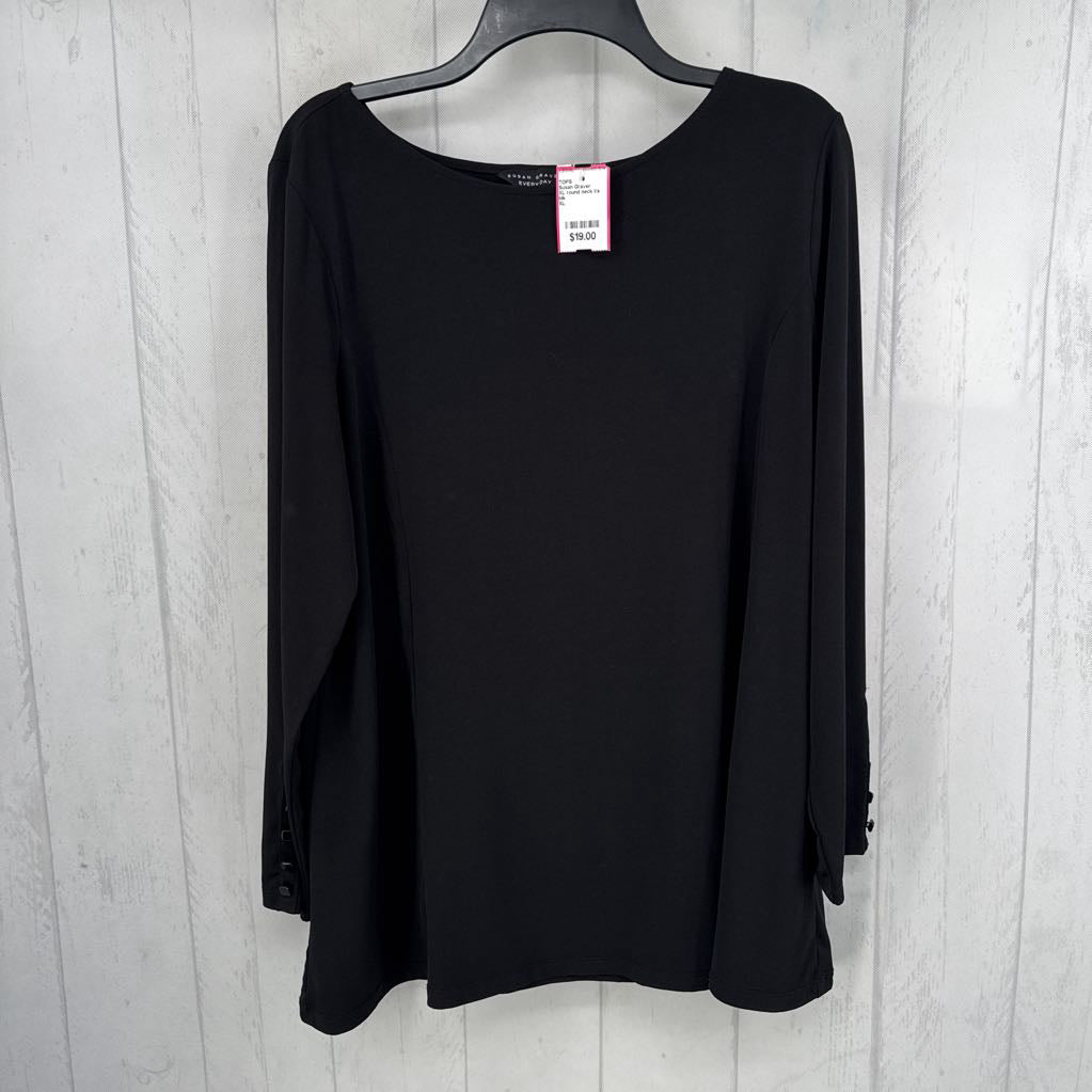 XL round neck l/s top
