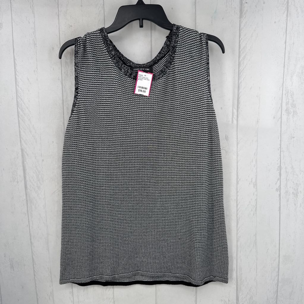 L woven knit tank