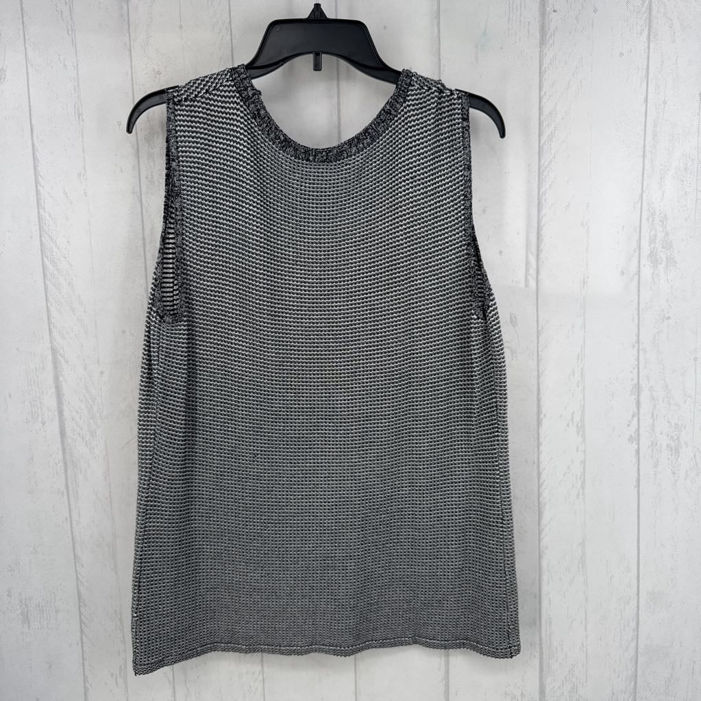 L woven knit tank
