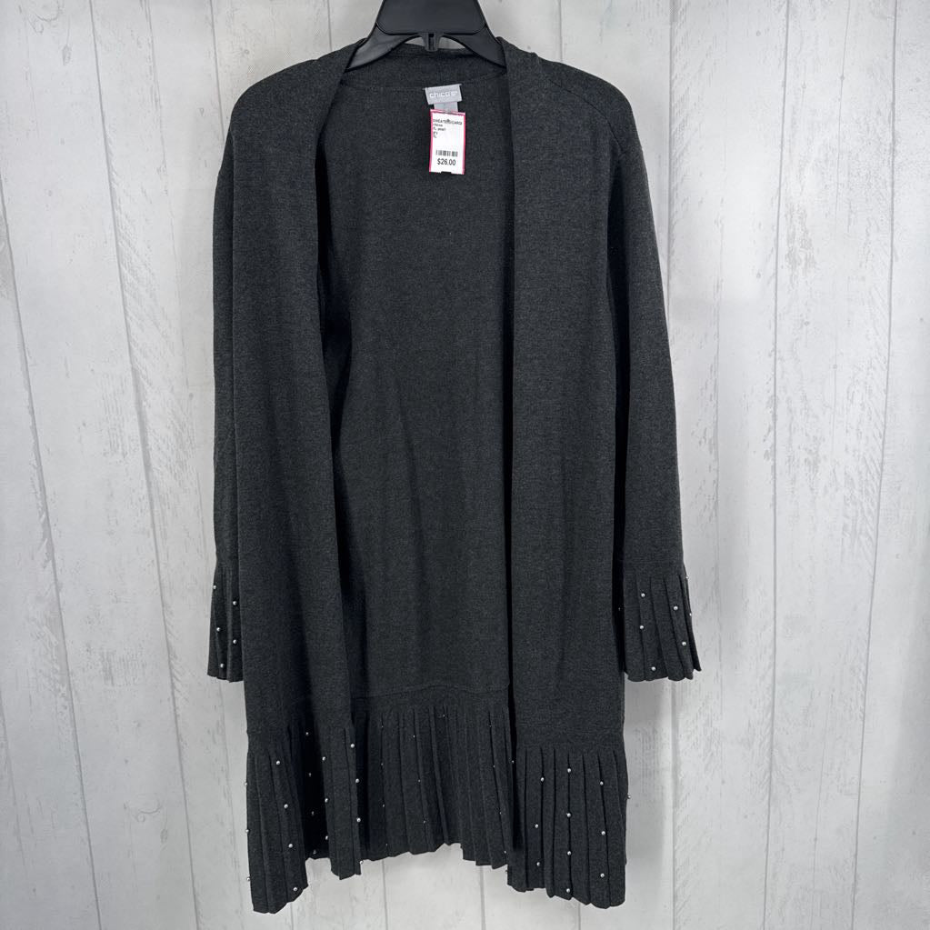 XL pearl embelished knit cardi