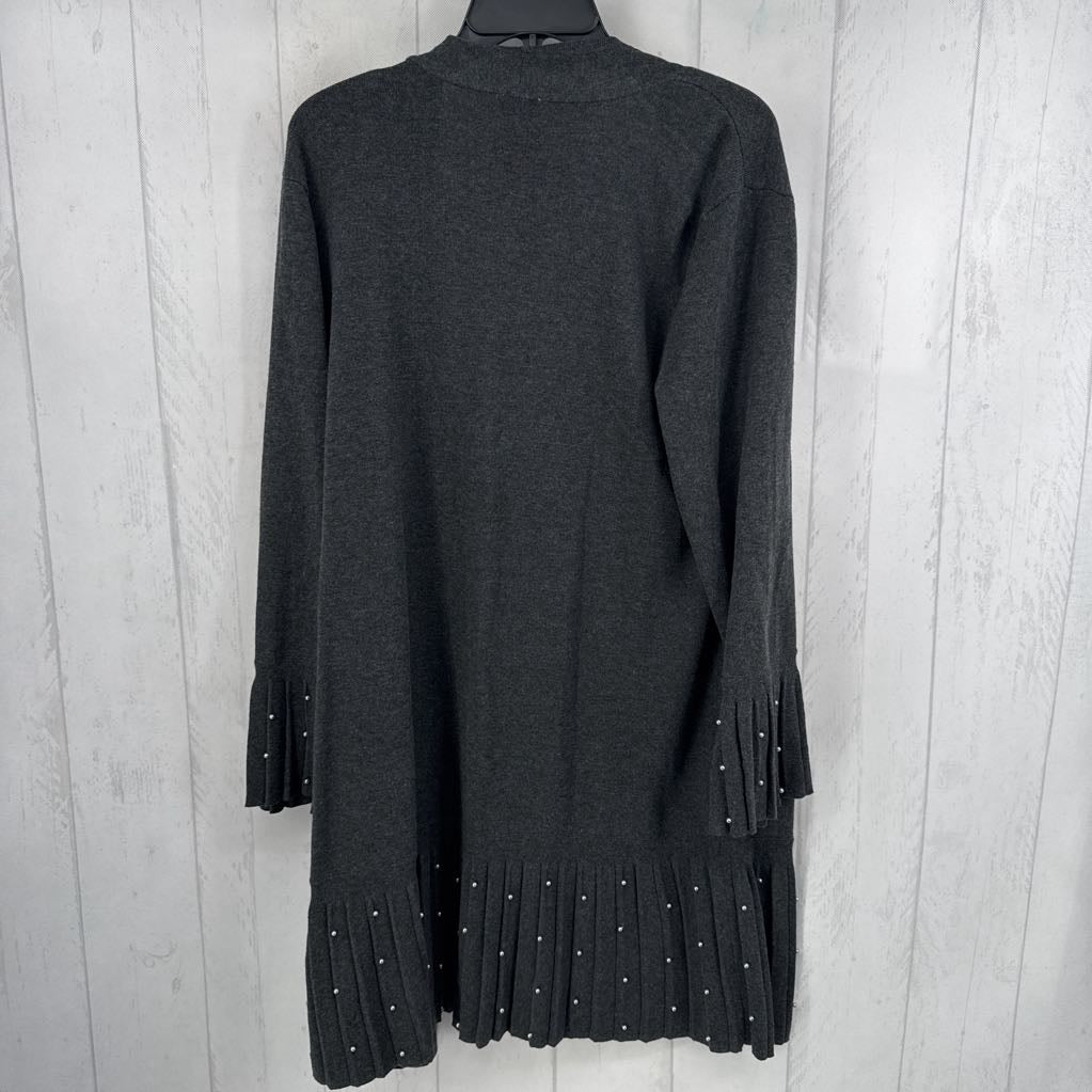 XL pearl embelished knit cardi