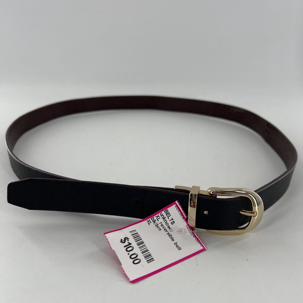 XL reversible belt w/ gold buckle