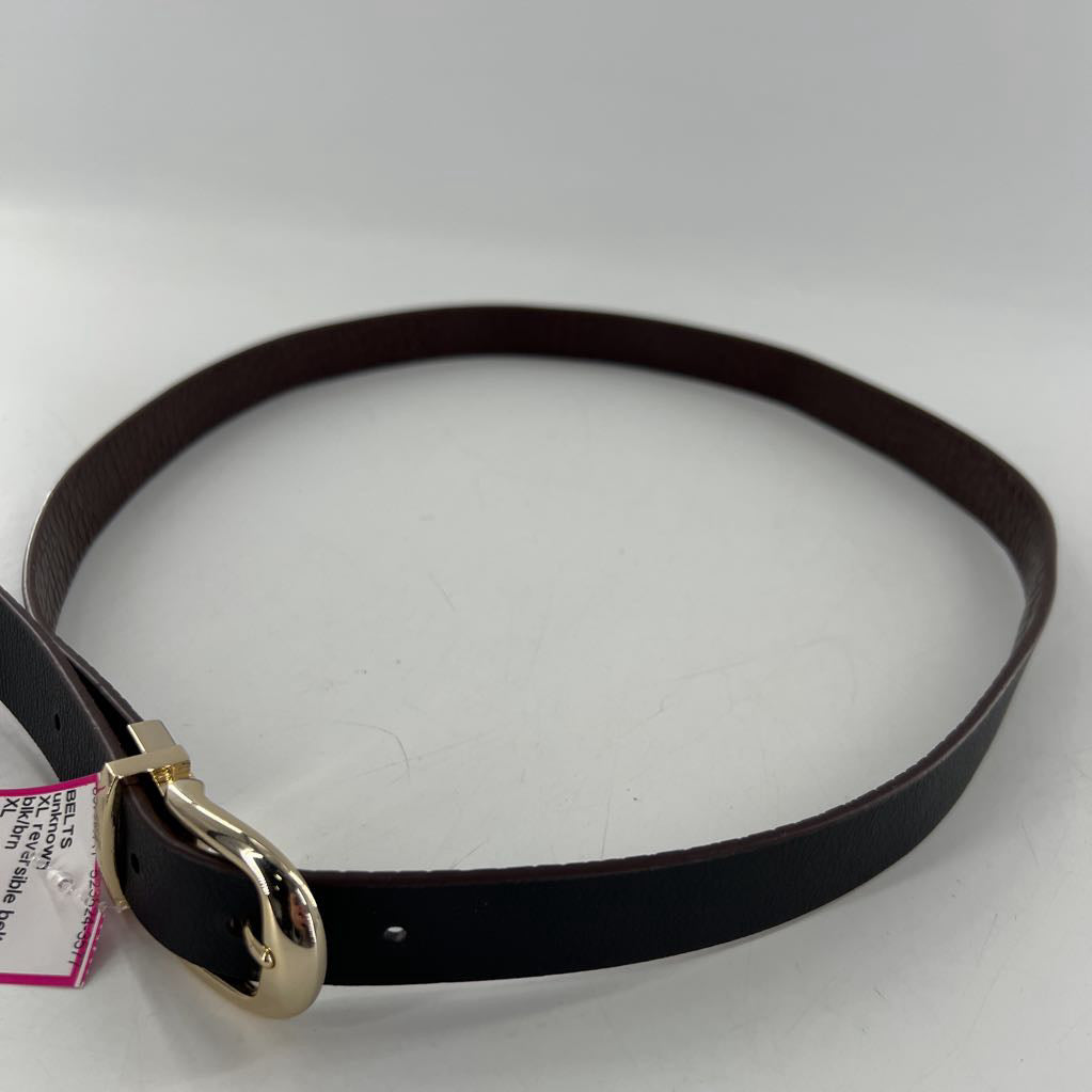 XL reversible belt w/ gold buckle