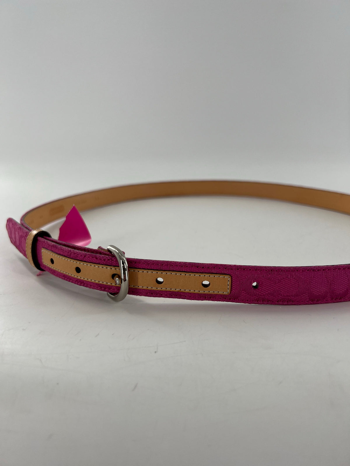 XL signature logo pink belt