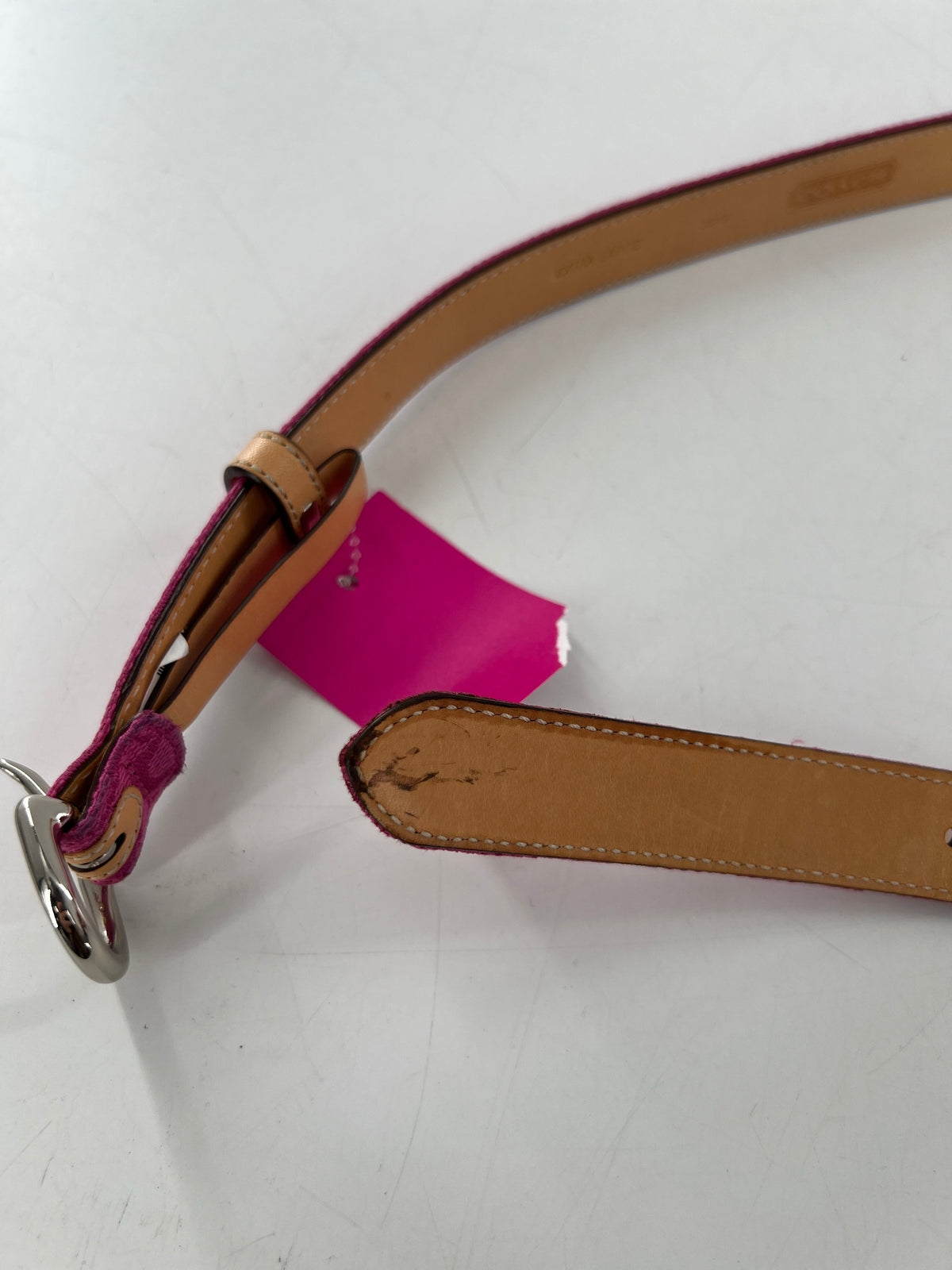 XL signature logo pink belt
