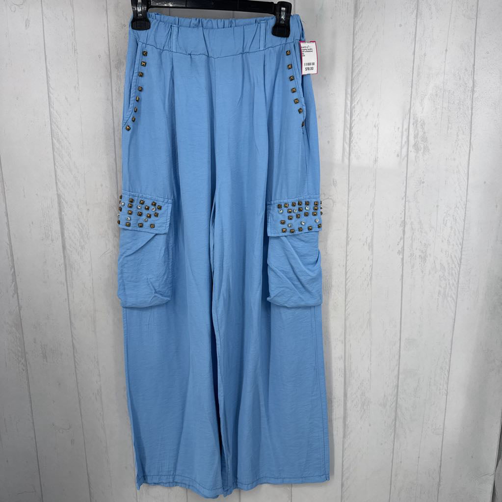 S/M embelished pull-on wide leg pant