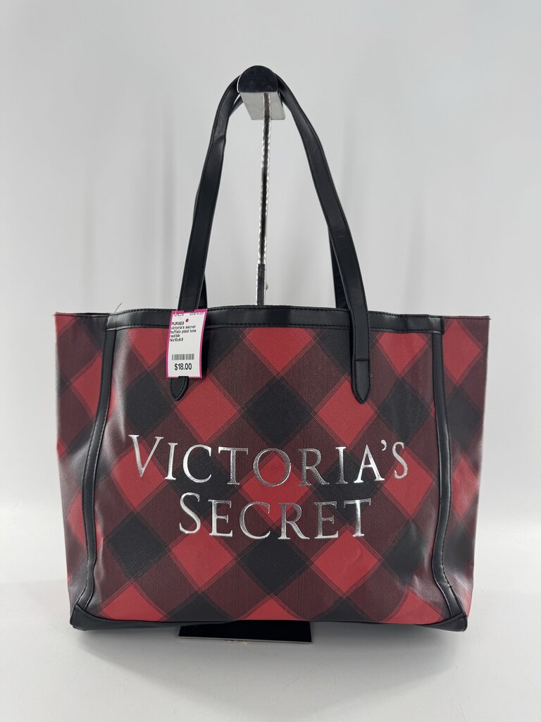 buffalo plaid tote