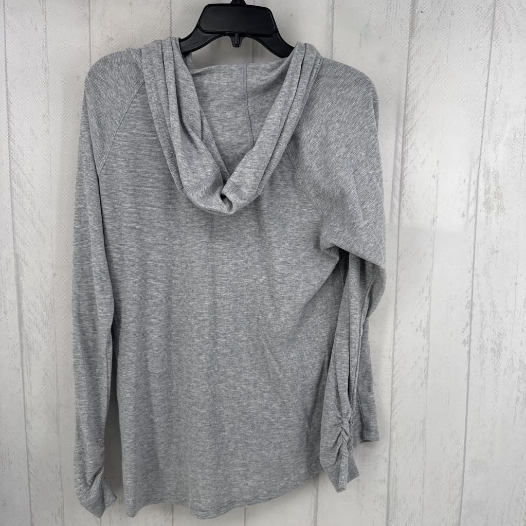 XL waffle knit zip-up hoodie