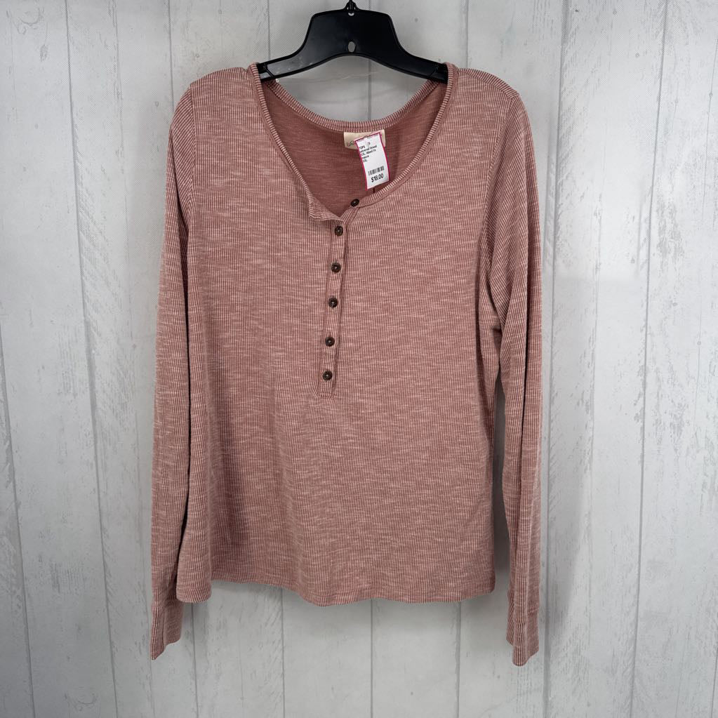 XXL ribbed l/s henley