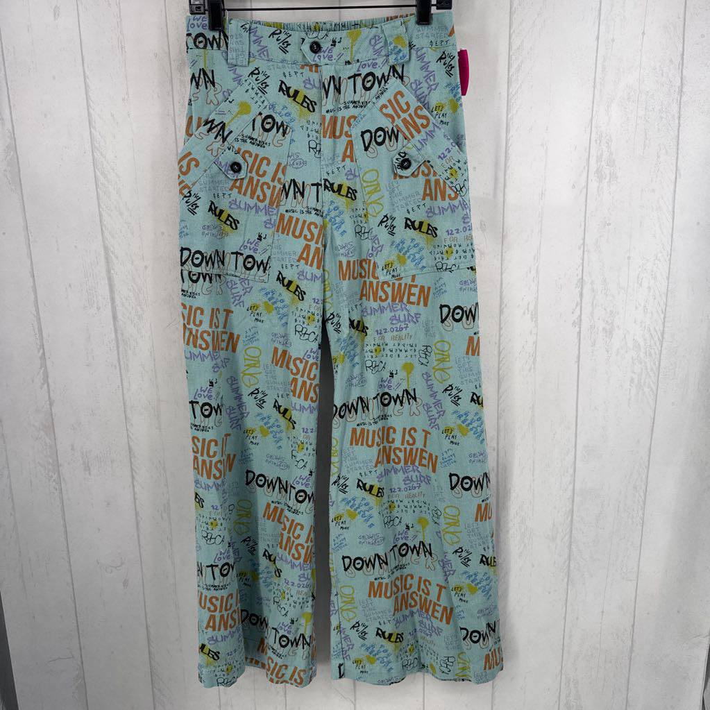 M graffiti print jeans