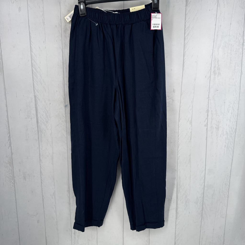 R138 M linen barrel leg pant