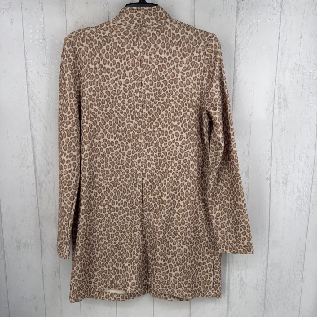 S animal print knit jacket