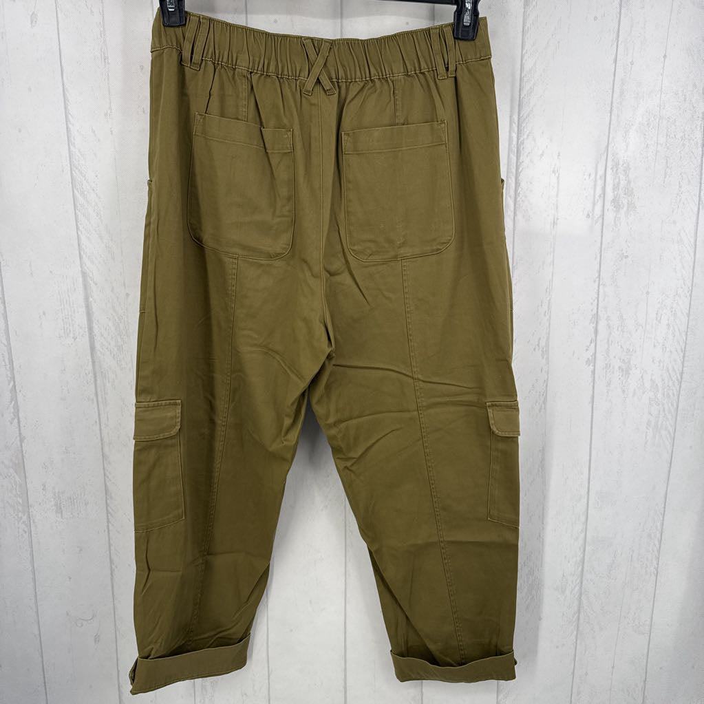 L cuffed hem twill pant