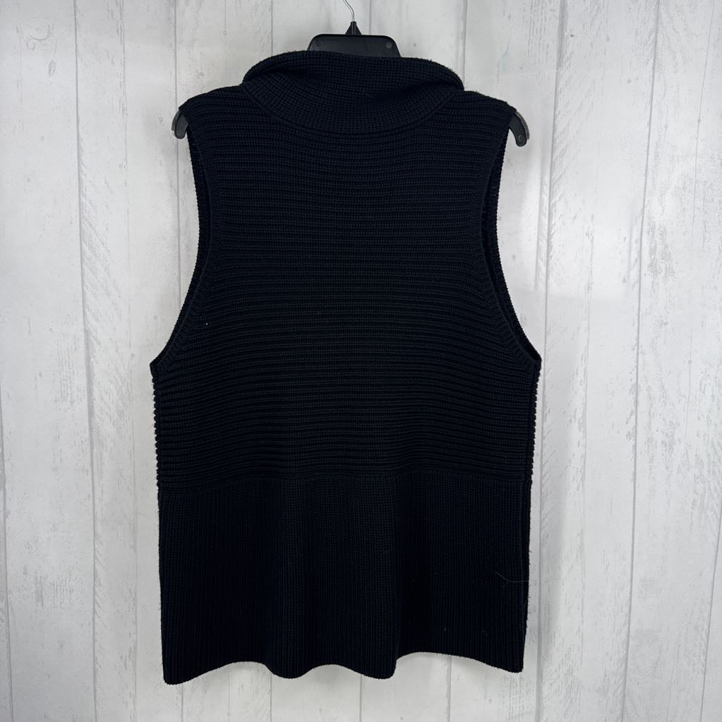 XL rib knit zip-up vest