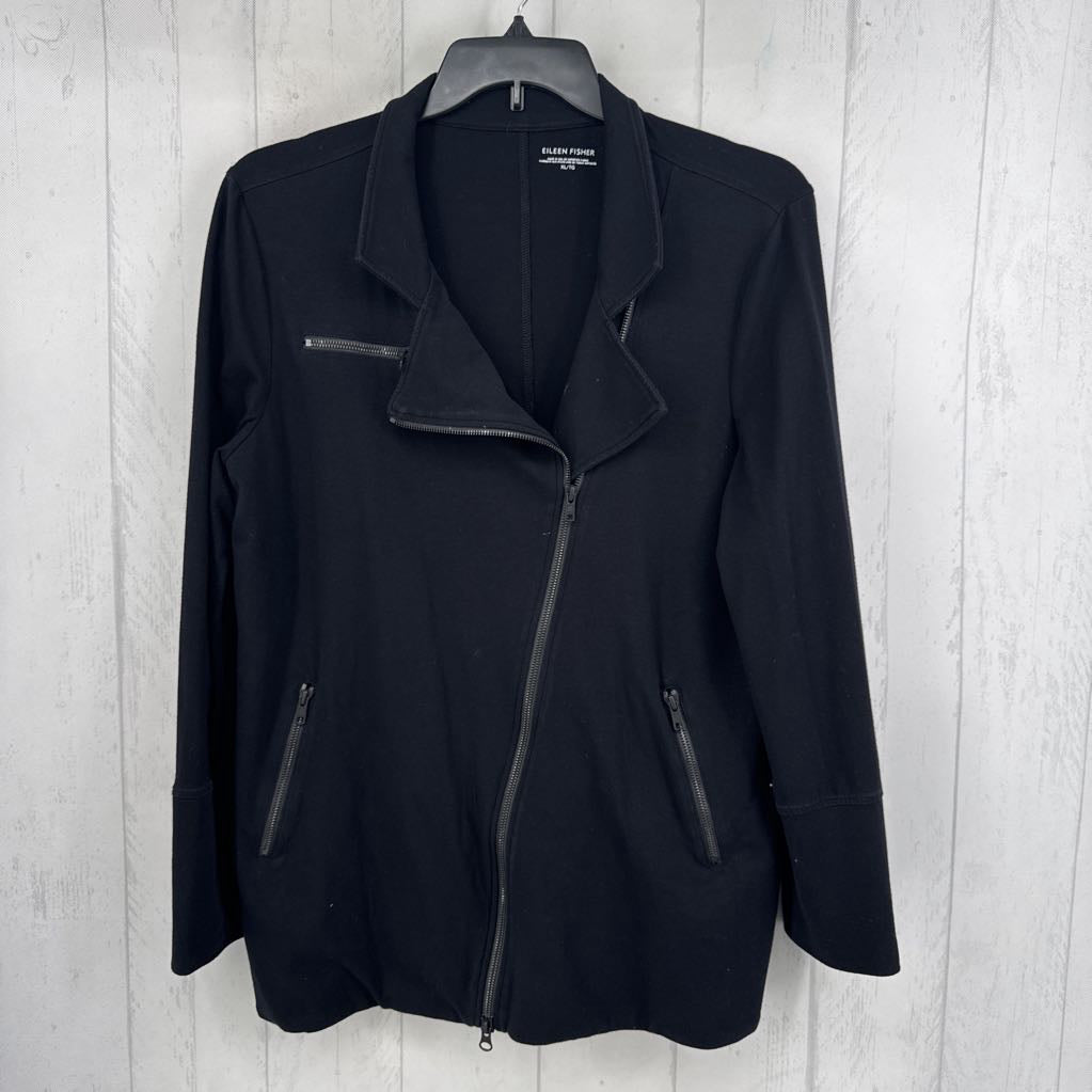 XL knit moto jacket