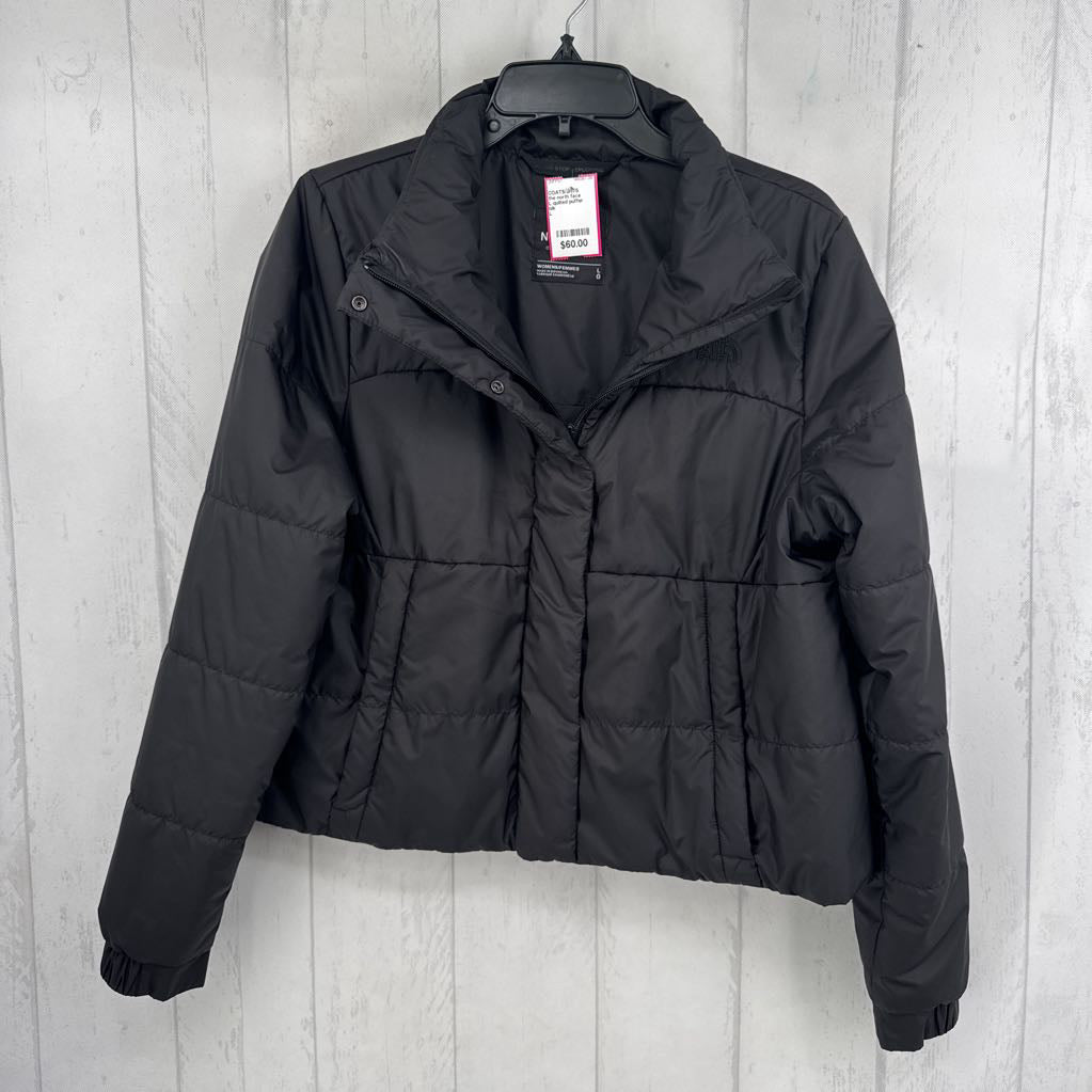 L quilted puffer crop coat