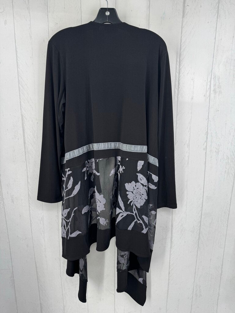 Lp sheer floral open front duster
