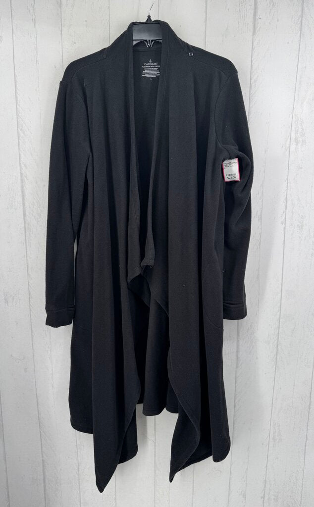 L fleece flowy front cardi