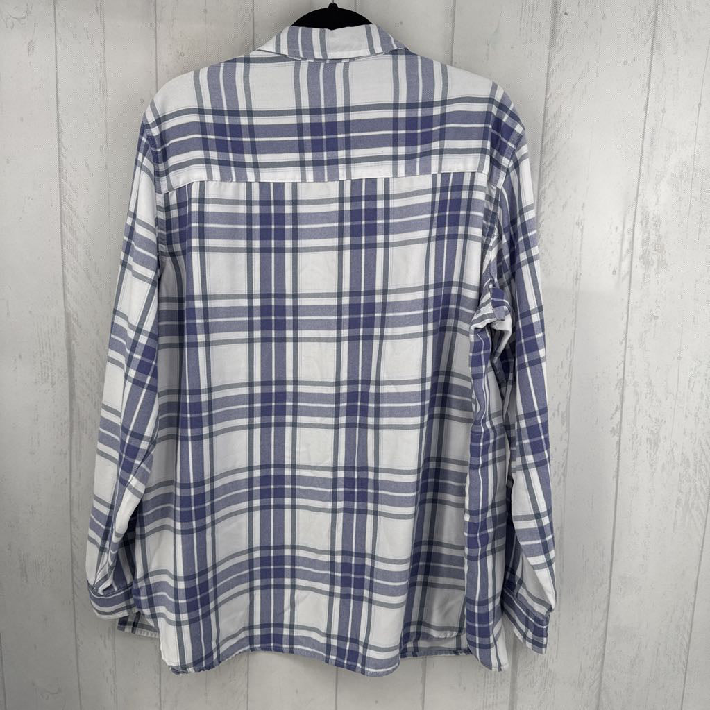 XL plaid button down l/s top
