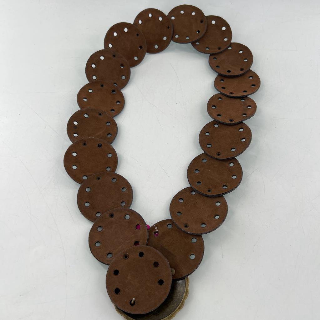 turquoise flo etched belt