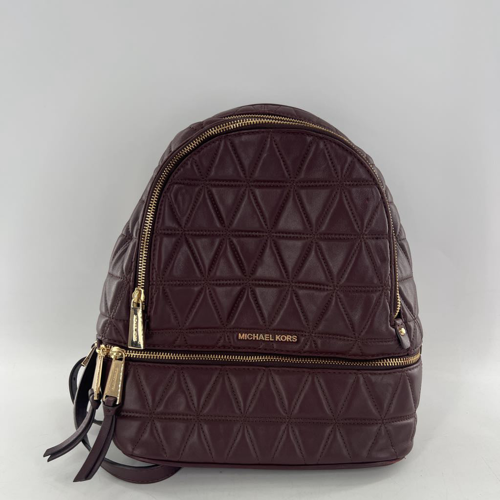 quilted double zip backpack