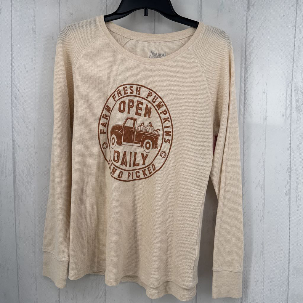L l/s farm fresh pumpkin top