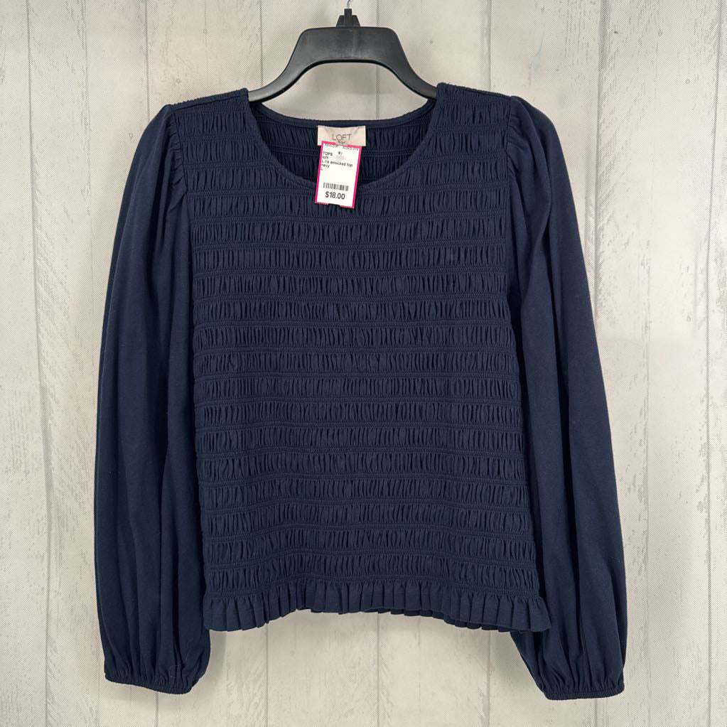 L l/s smocked top