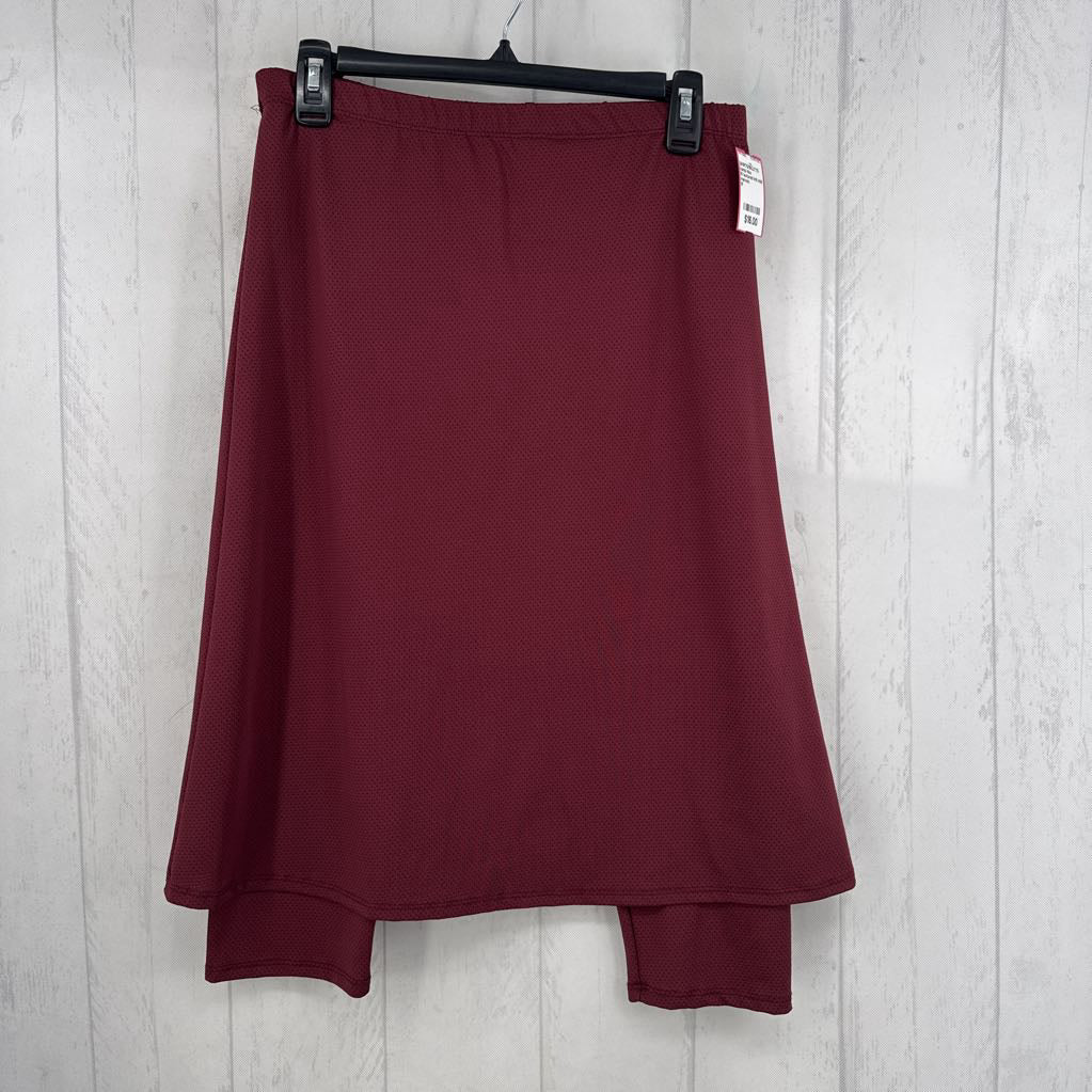 M textured knit midi skirt w/ attached capri leggings