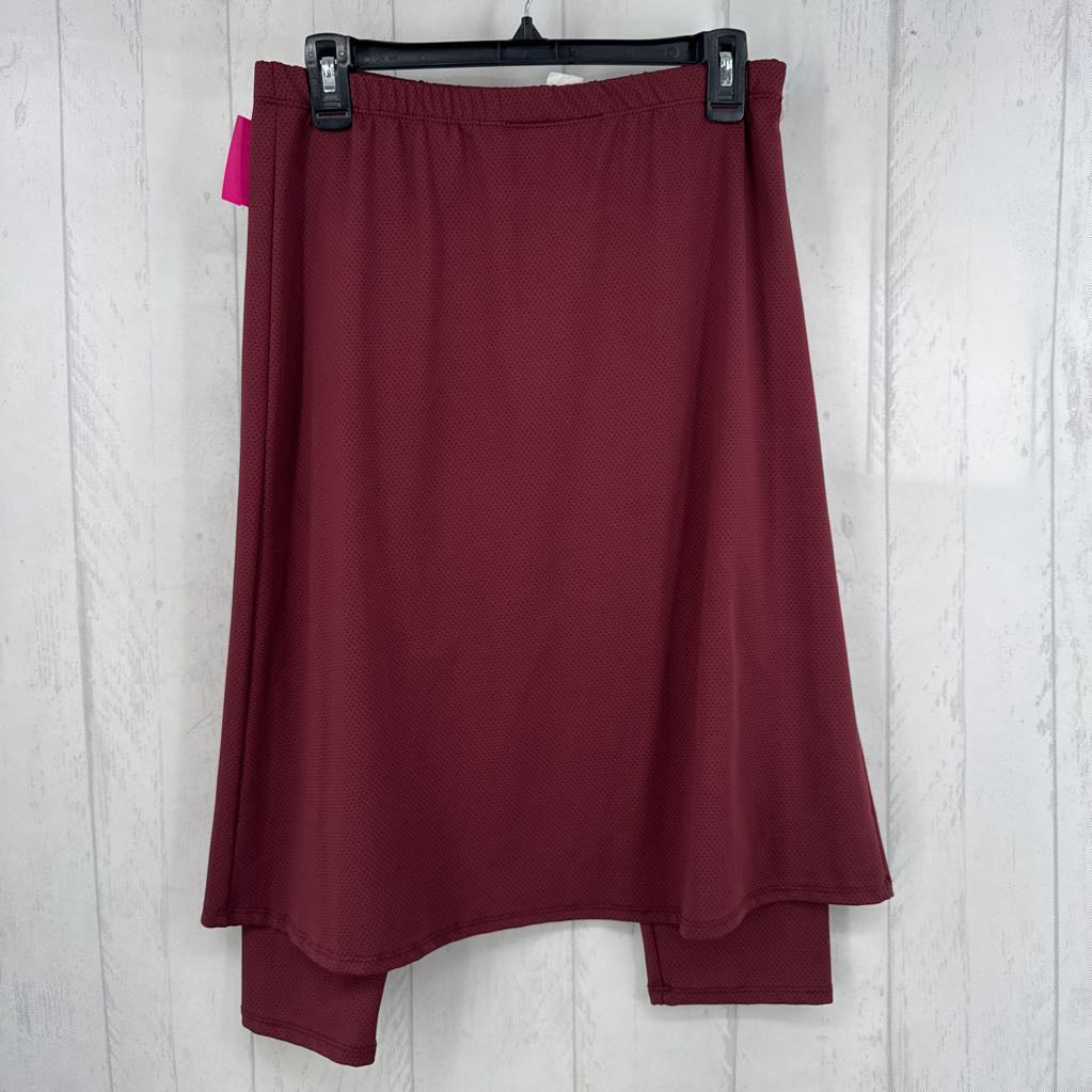 M textured knit midi skirt w/ attached capri leggings