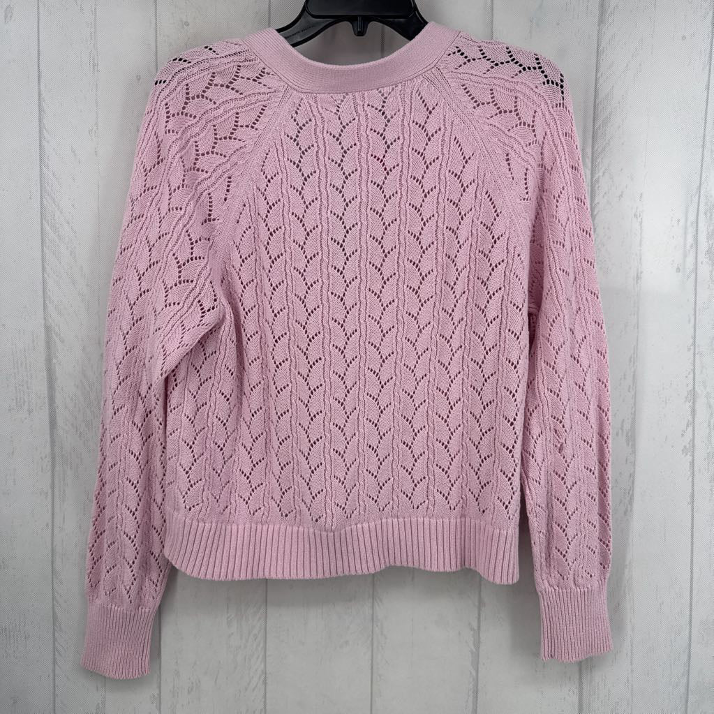 L l/s button crop cardigan