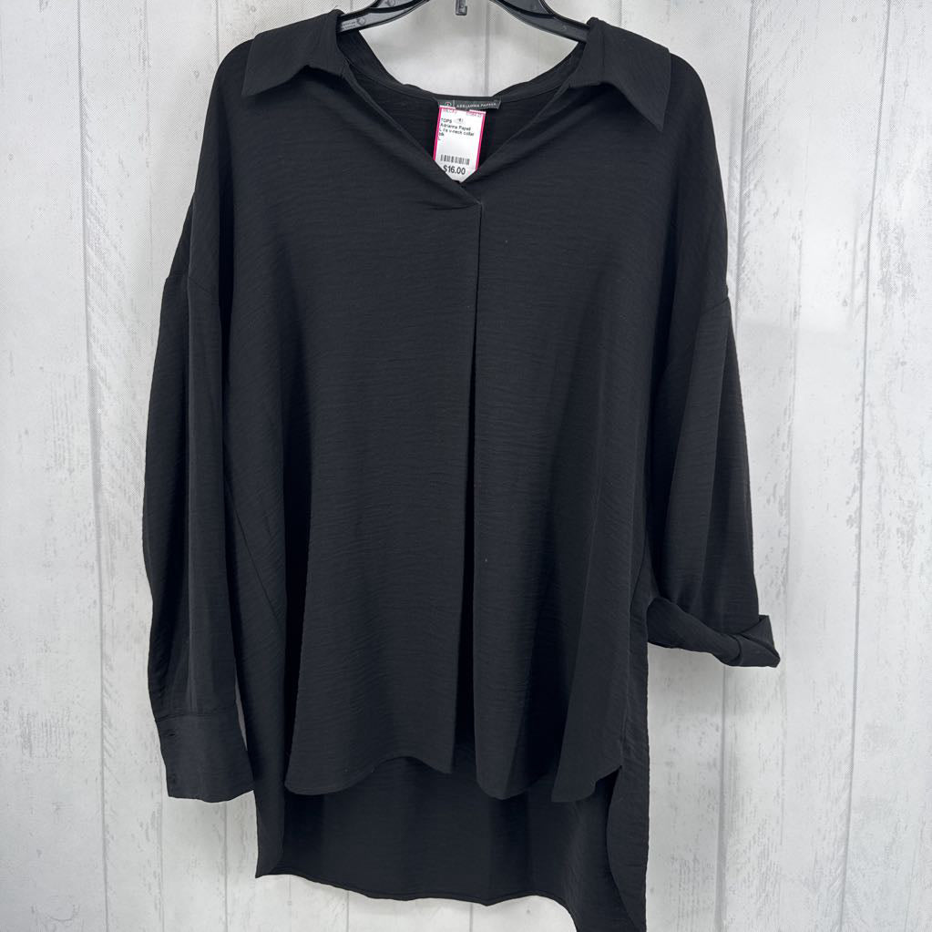 L l/s v-neck collar top