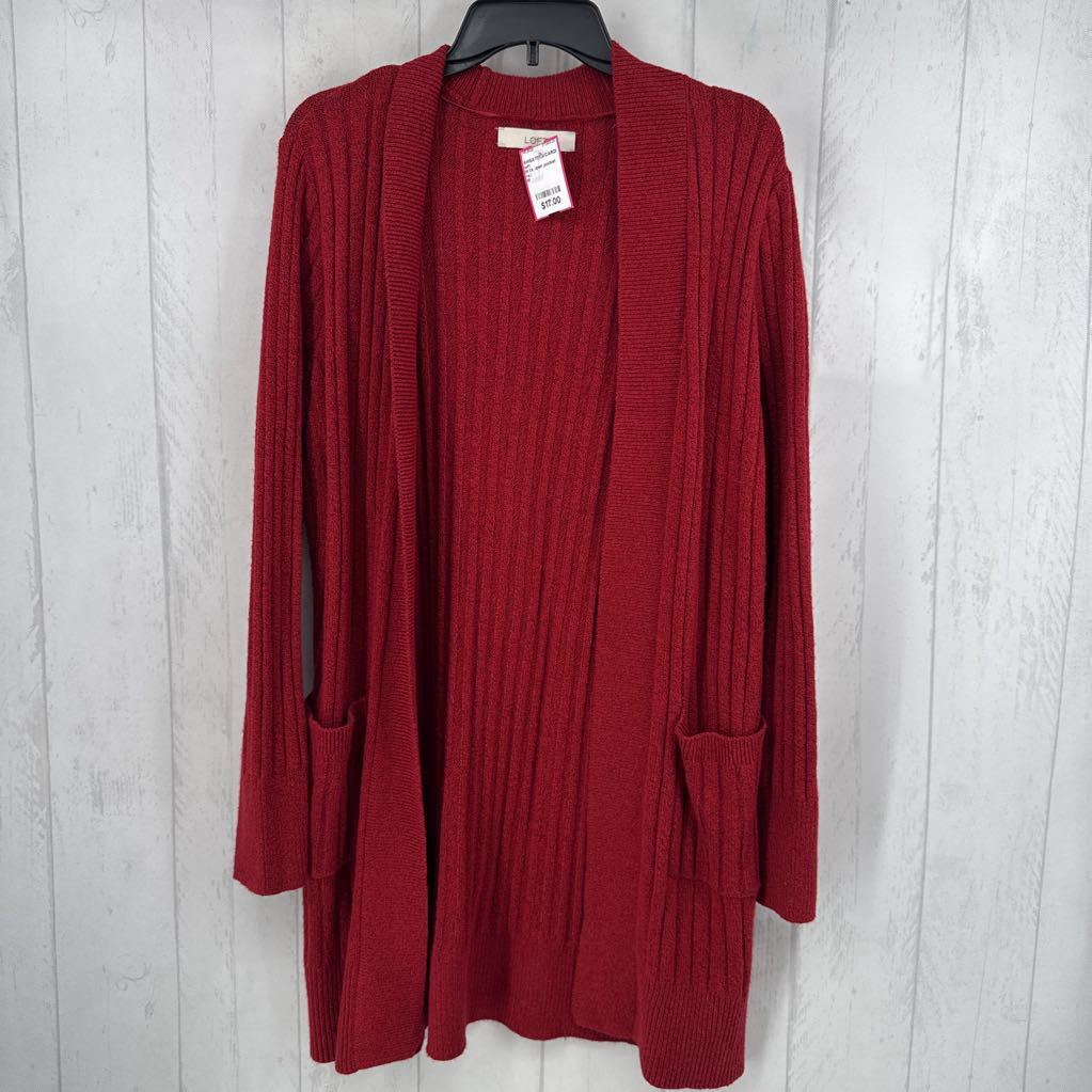 M l/s open pocket cardigan