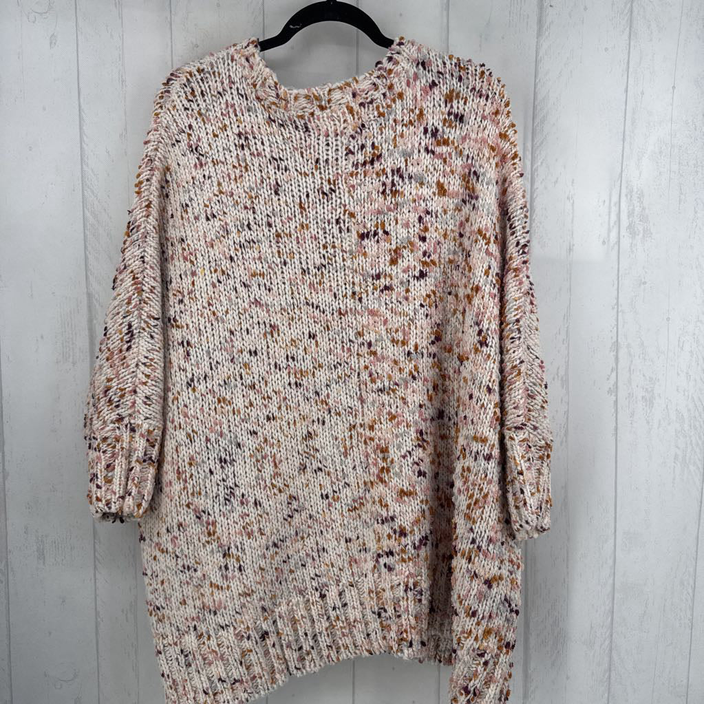 M s/s speckled boxy sweater
