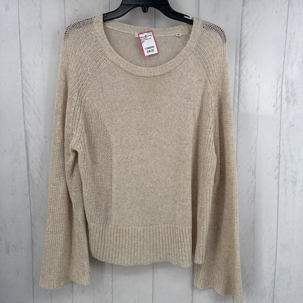 M l/s scoop neck sweater