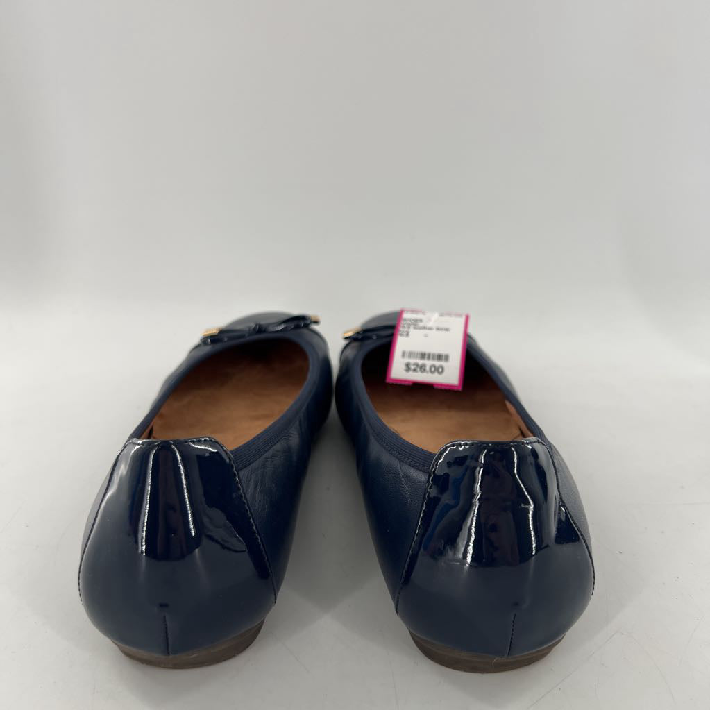 10.5 leather bow flats