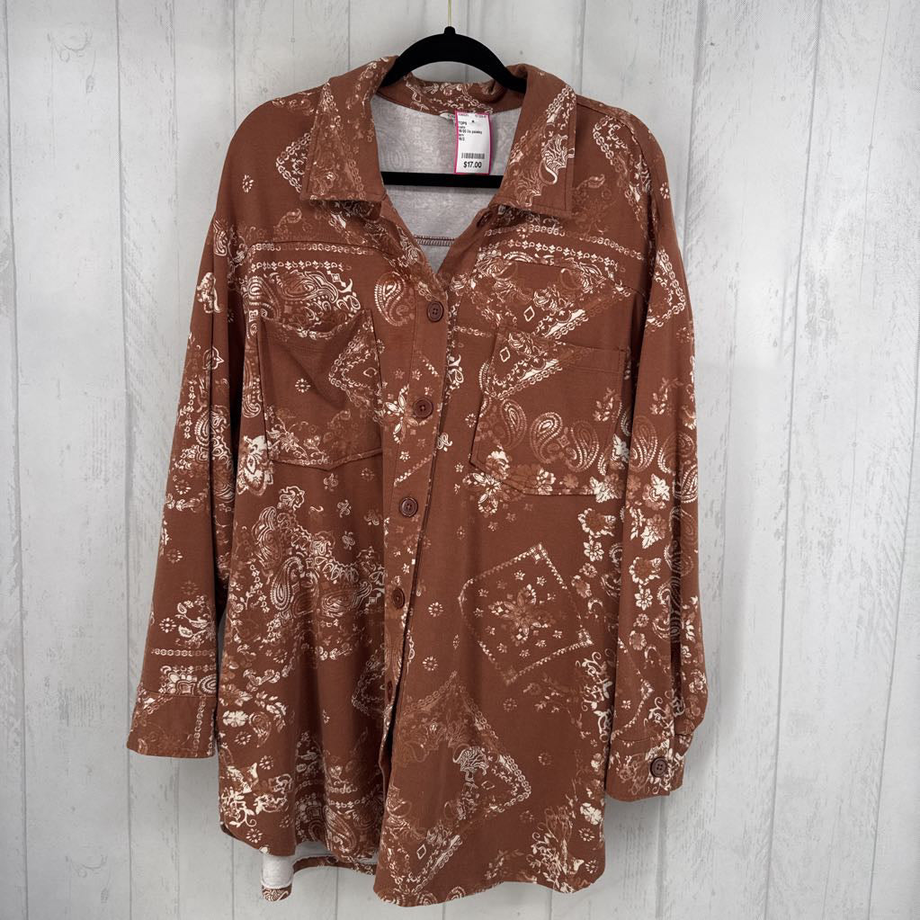 18/20 l/s paisley button shirt