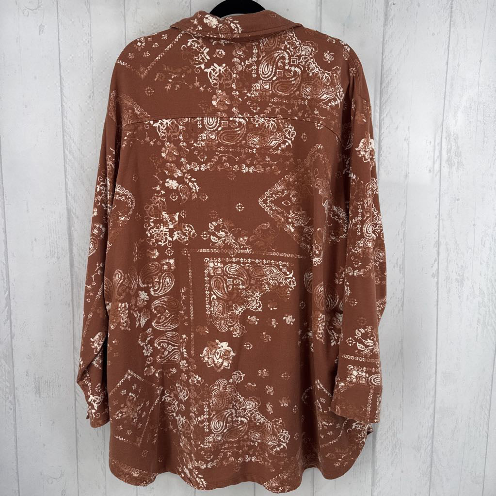 18/20 l/s paisley button shirt