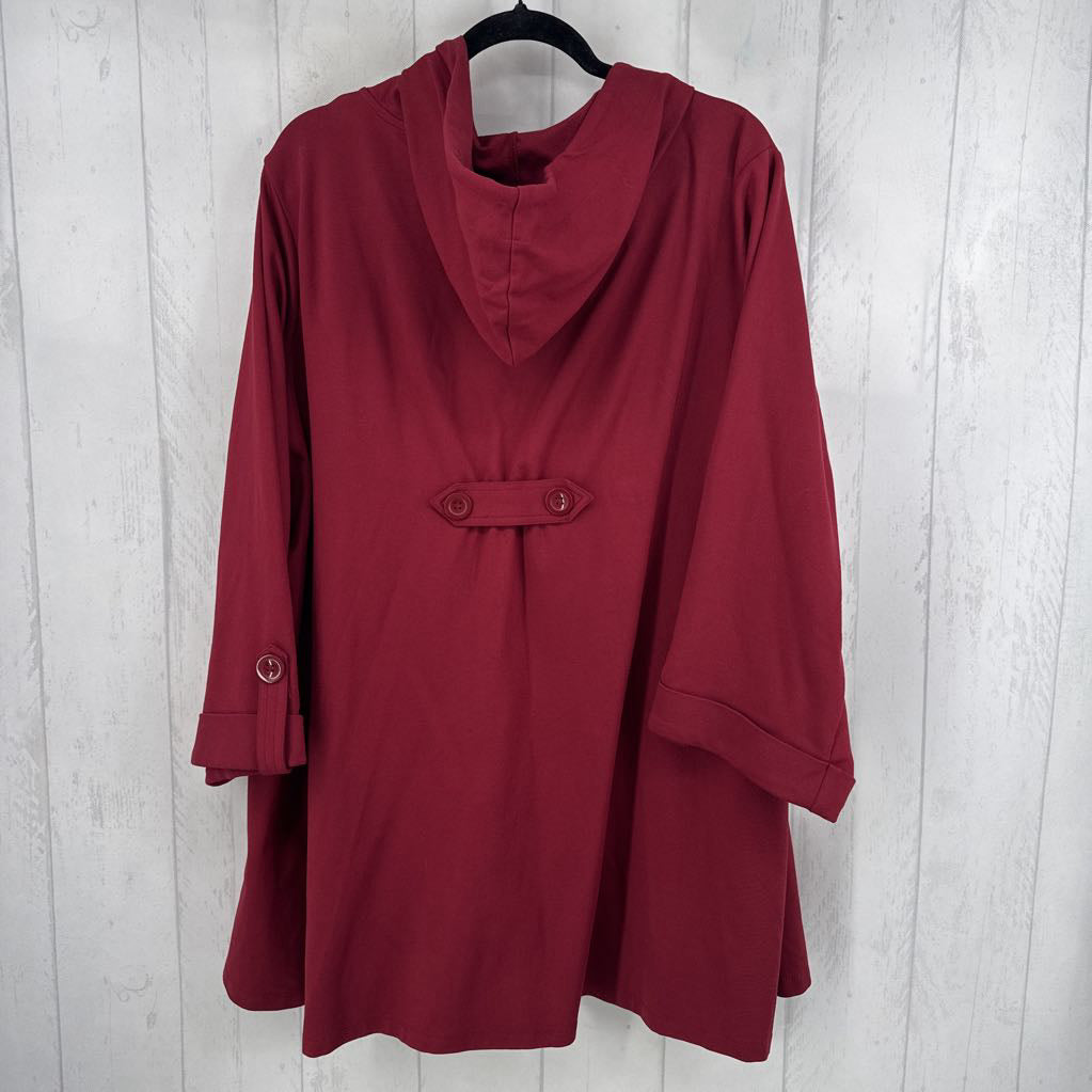 2x knit l/s button swing jacket