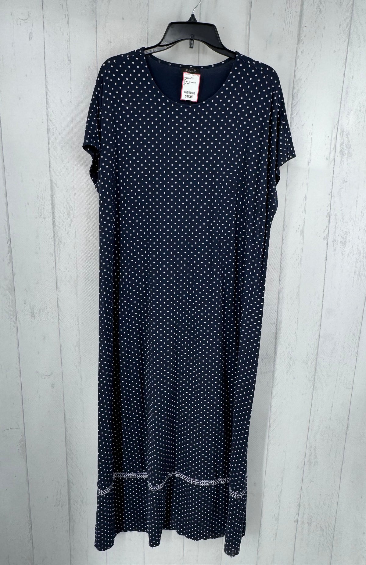 XL s/s polka dot maxi dress