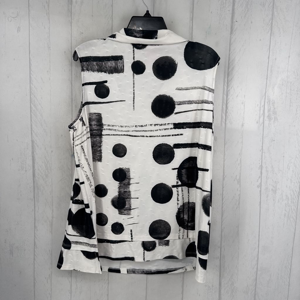 XL cowl neck circle print tank