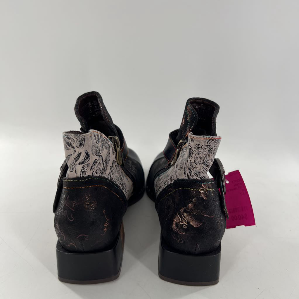 6.5/7 mixed print ankle boot